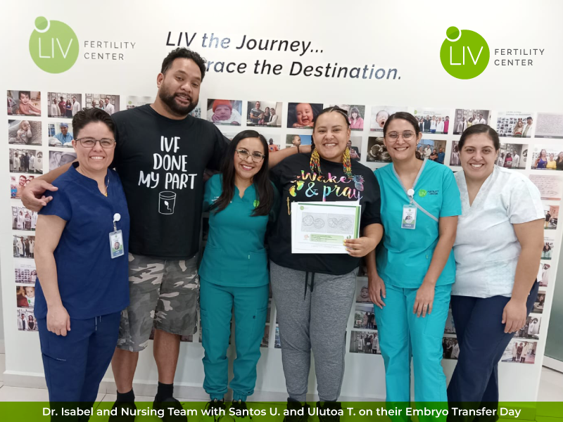 Dra Isabel and Nursing Team with Patients at LIV Fertility Center