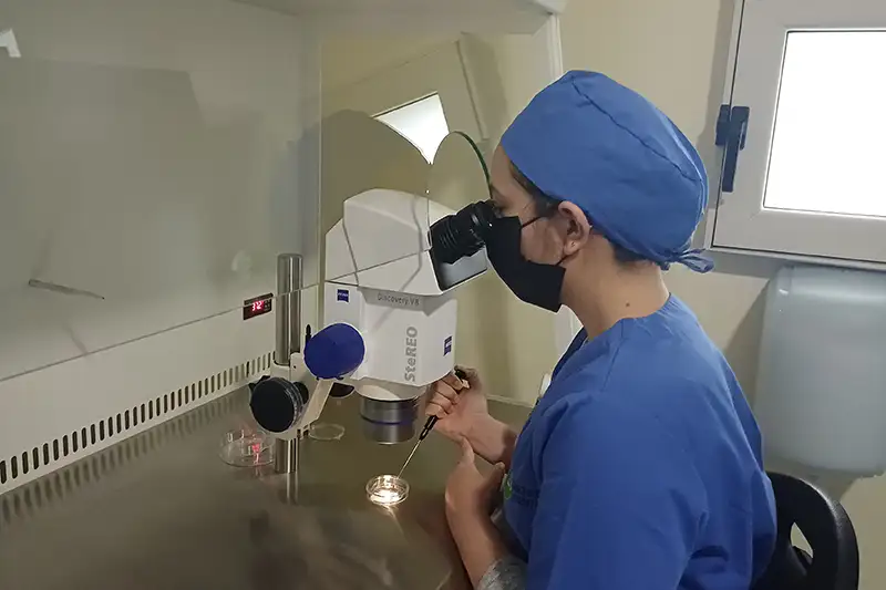 LIV-lab-technician-performing-genetic-testing-PGT-A